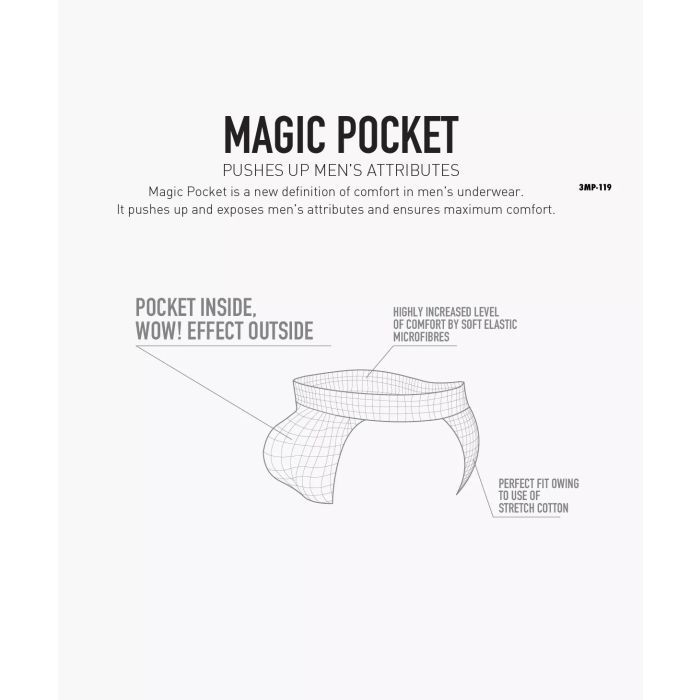 SLIPY MĘSKIE TANGA MAGIC POCKET MP-1588