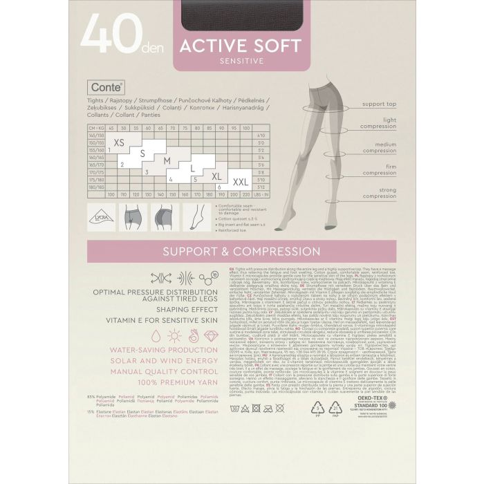 RAJSTOPY DAMSKIE ACTIVE SOFT Z EFEKTEM MODELOWANIA 40 DEN