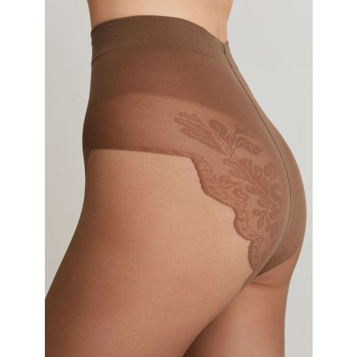 RAJSTOPY DAMSKIE BIKINI 40 DEN Z AZUROWĄ CZĘŚCIĄ MAJTKOWĄ