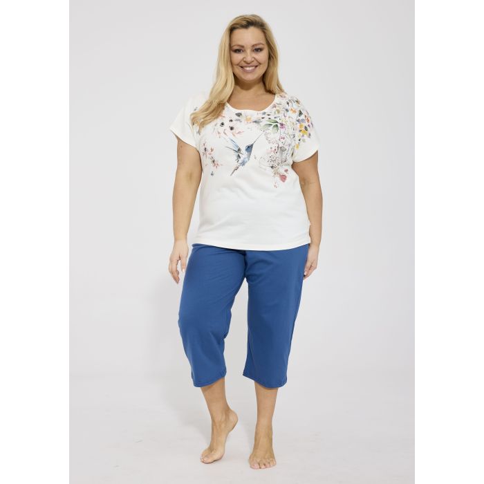 PIŻAMA DAMSKA FLORIS 369/345 3-5XL