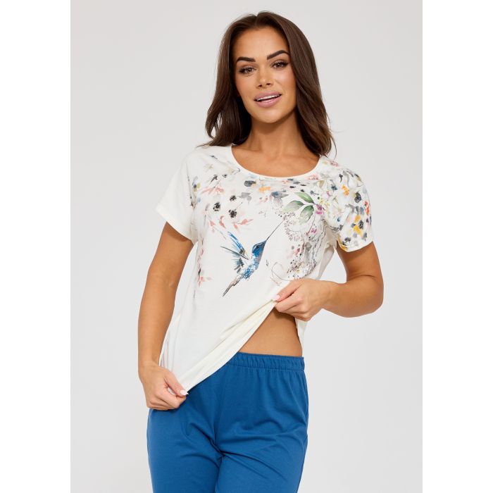 PIŻAMA DAMSKA FLORIS 369/345 3-5XL