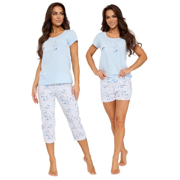 PIŻAMA DAMSKA SO DELICATE 466/344 3 CZĘŚCIOWA