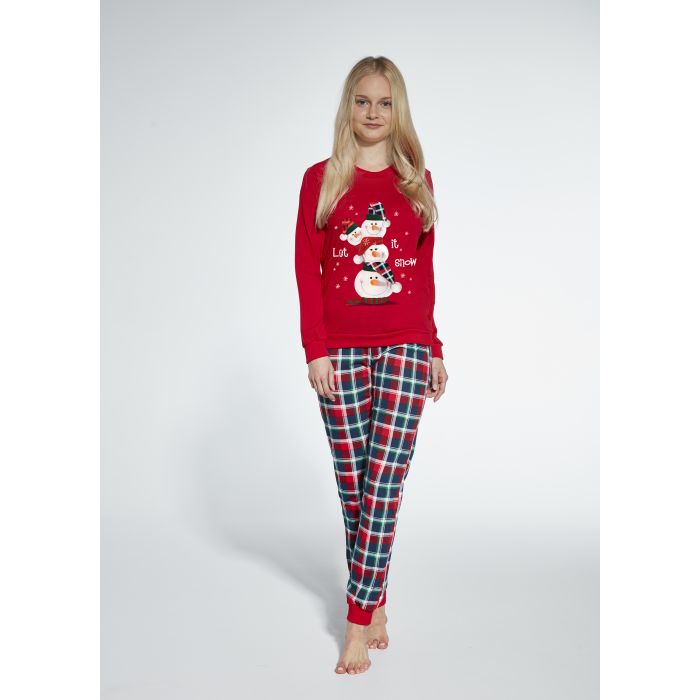 PIŻAMA DZIEWCZĘCA KIDS KD ŚWIĄTECZNA SNOWMAN 2 594/172