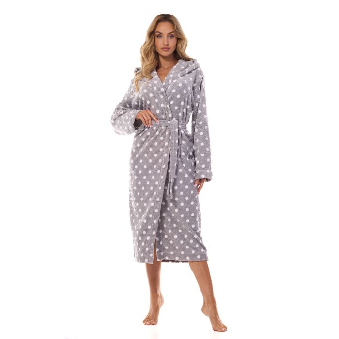SZLAFROK DAMSKI DŁUGI DOTS LONG 2406