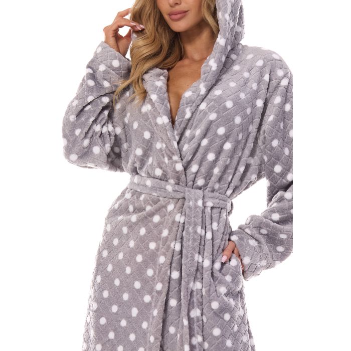 SZLAFROK DAMSKI DŁUGI DOTS LONG 2406
