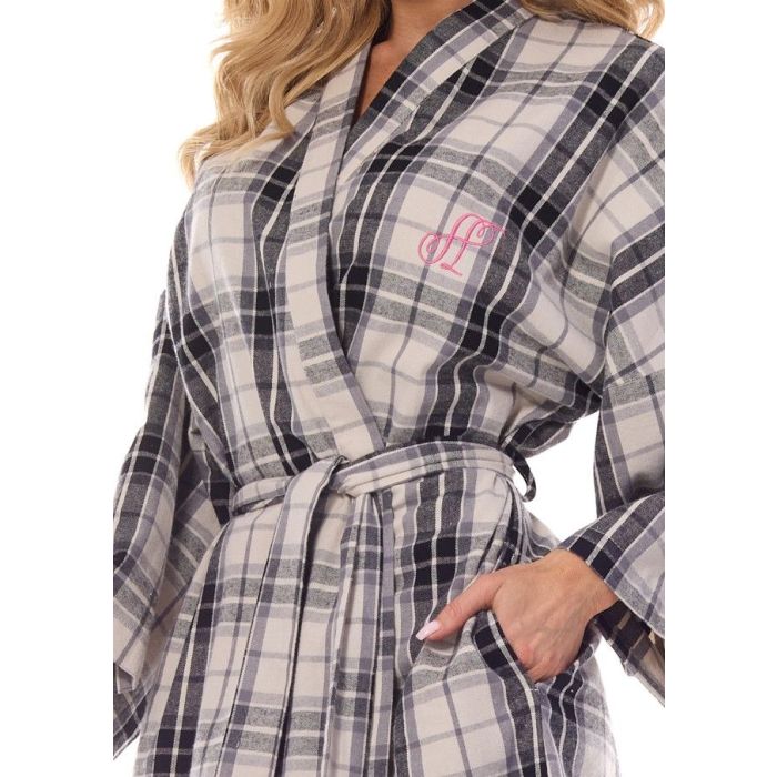 SZLAFROK DAMSKI KRÓTKI ROXY 2474 FLANELOWY