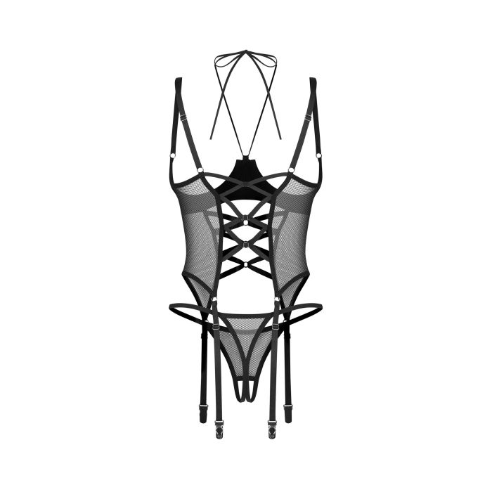 GORSET DOMINNA CUPLESS CORSET + CROTCHLESS THONG