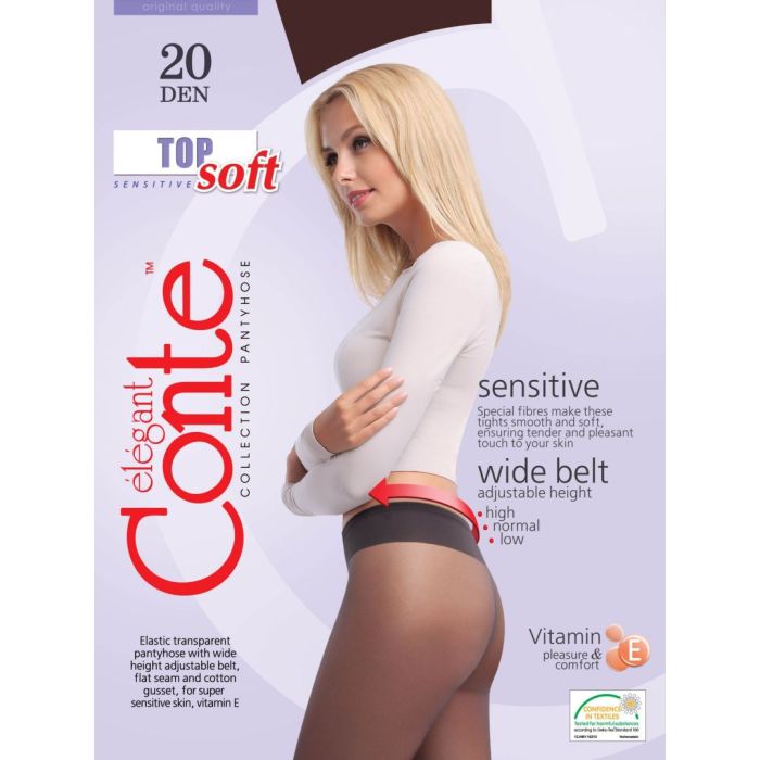 RAJSTOPY DAMSKIE Z EFEKTEM MODELOWANIA TOP SOFT 20 DEN