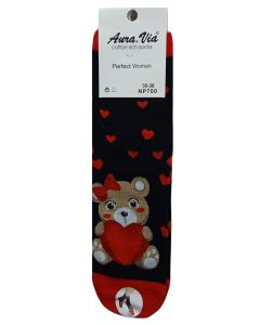 SKARPETY WALENTYNKOWE DAMSKIE LOVE BEAR NP700/3