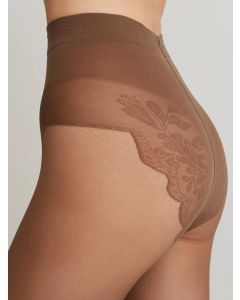 RAJSTOPY DAMSKIE BIKINI 40 DEN Z AZUROWĄ CZĘŚCIĄ MAJTKOWĄ