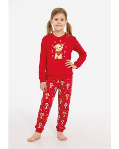 PIŻAMA DZIEWCZĘCA KIDS KD ŚWIĄTECZNA DOG 2 594/206