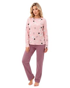 PIŻAMA SNOWMAN LONG PLUM 