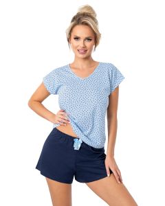 PIŻAMA DAMSKA STAR SHORT GRANAT