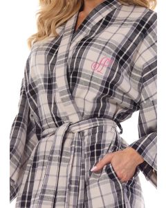 SZLAFROK DAMSKI KRÓTKI ROXY 2474 FLANELOWY