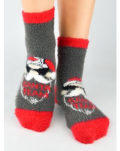 SKARPETY DAMSKIE PUCHATE XMAS SANTA TEAM SB090-W-04