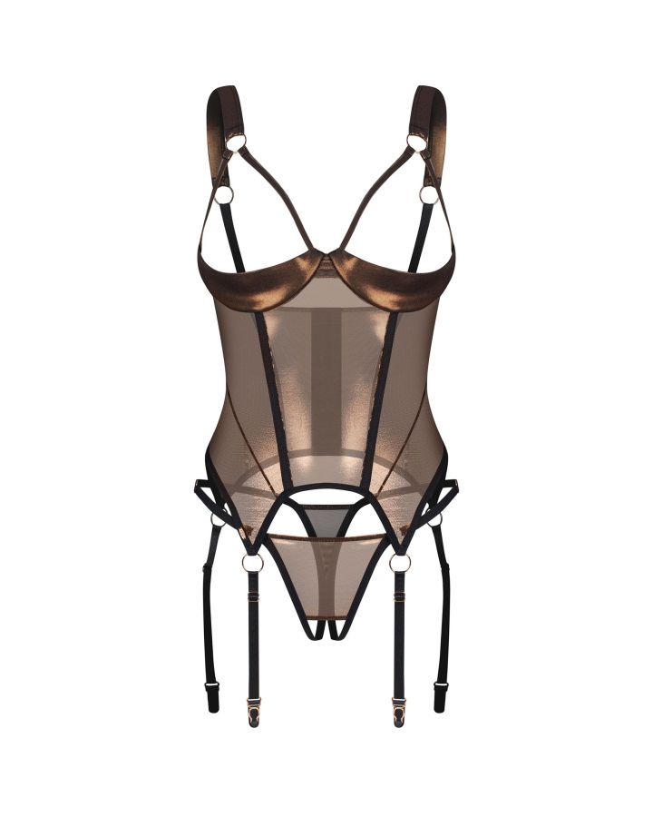 GORSET SORANNA CUPLESS CORSET & CROTCHLESS THONG