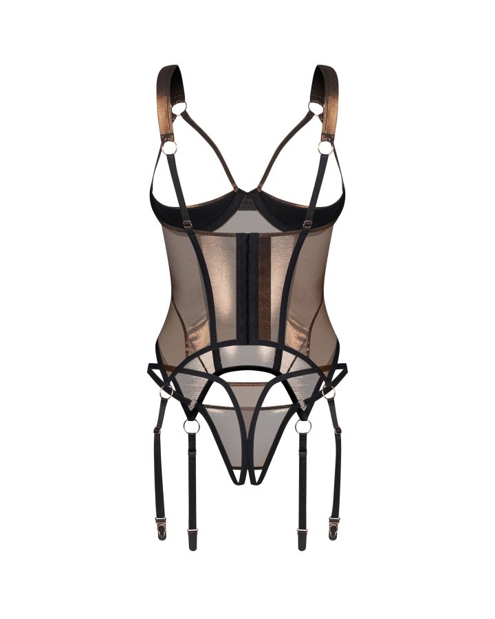 GORSET SORANNA CUPLESS CORSET & CROTCHLESS THONG