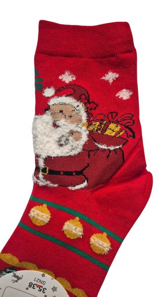 SKARPETY DAMSKIE ŚWIĄTECZNE SANTA SN21/7
