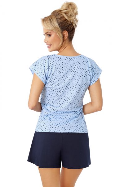 PIŻAMA DAMSKA STAR SHORT GRANAT