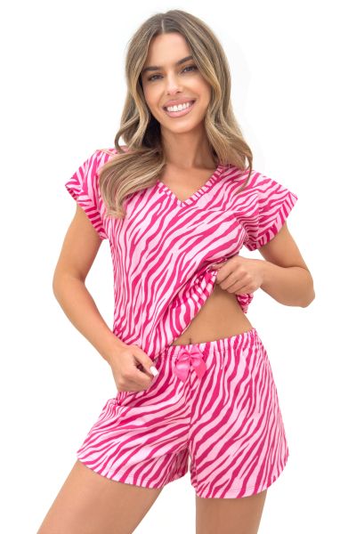 PIŻAMA DAMSKA ZEBRA SHORT 