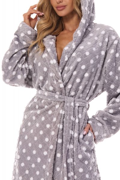 SZLAFROK DAMSKI DŁUGI DOTS LONG 2406