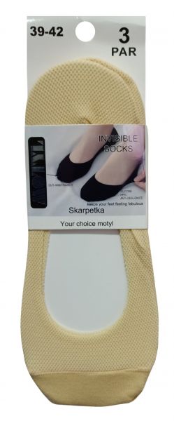 SKARPETY BALERINY DAMSKIE FILO Z SILIKONEM NV1003/1 OP. 3 SZT.