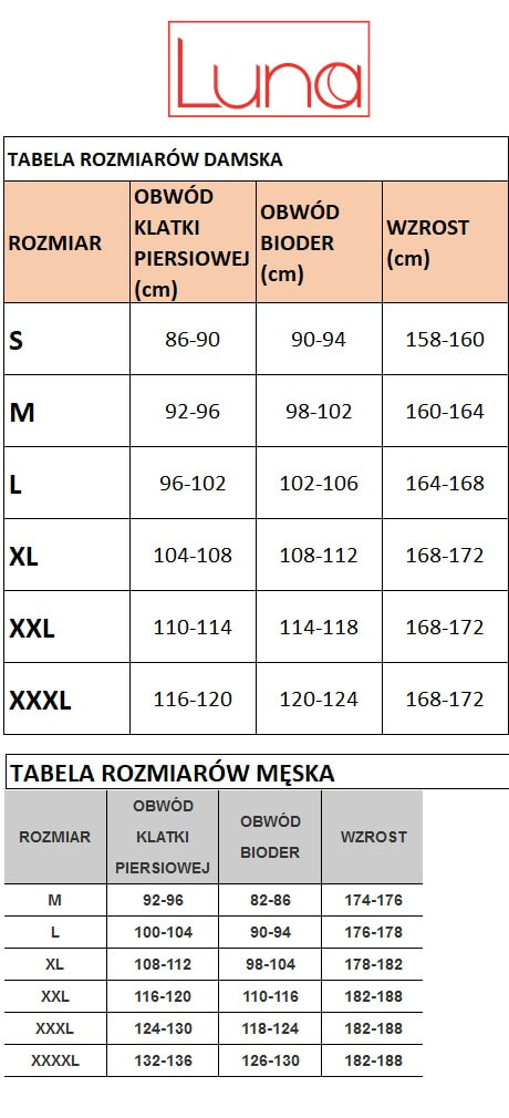 Tabela rozmiarów
