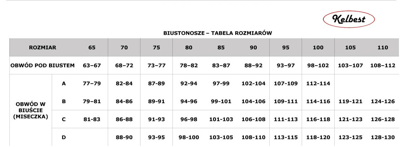 Tabela rozmiarów